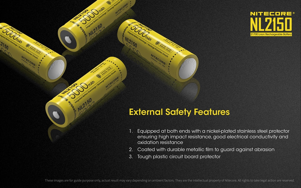 NITECORE NL2150 21700 5000mAh Rechargeable Li-ion Battery