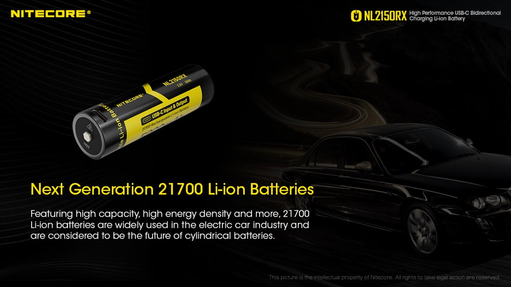 Nitecore NL2150RX 5000mAh USB-C Rechargeable 21700 Battery