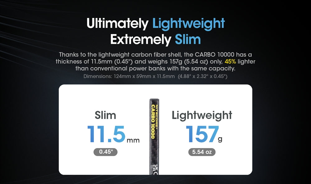 Nitecore Carbo 10000 Lightweight QC 10000mAh Power Bank