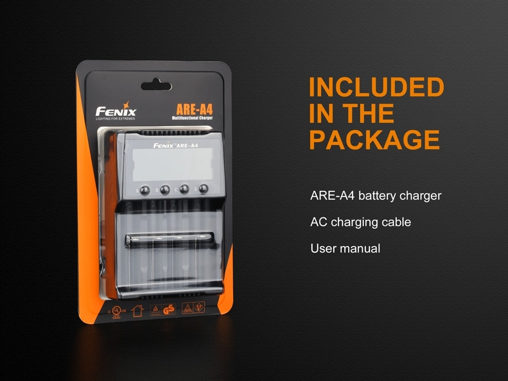 Fenix ARE-A4 4-Slot Li-ion Smart Battery Charger