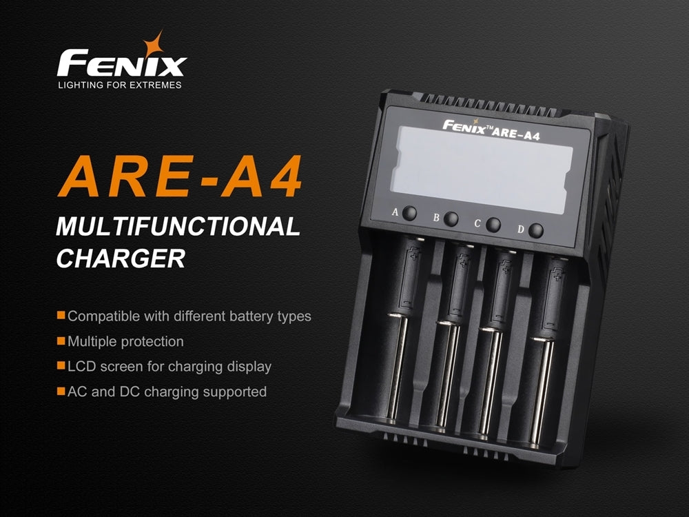 Fenix ARE-A4 4-Slot Li-ion Smart Battery Charger