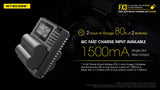 Nitecore FX3 2-Slot USB-C Battery Charger for Fujifilm X-T4