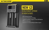 NiteCore Intellicharge i2 2 Channel Charger - Supports 18650, RCR123A 14500 and many types