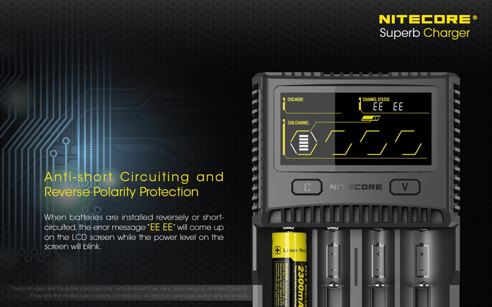 Nitecore SC4 Superb Charger 4-Slot Universal Charger for  18650 17650 17670 RCR123A 16340 14500 Batteries