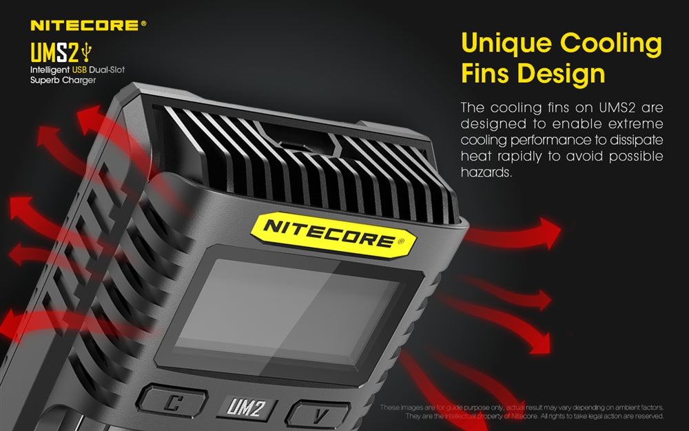 NITECORE UMS2 Intelligent USB-C Dual-Slot Superb Battery Charger