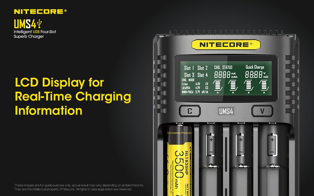 NITECORE UMS4 Intelligent USB Four Slot Superb Battery Charger