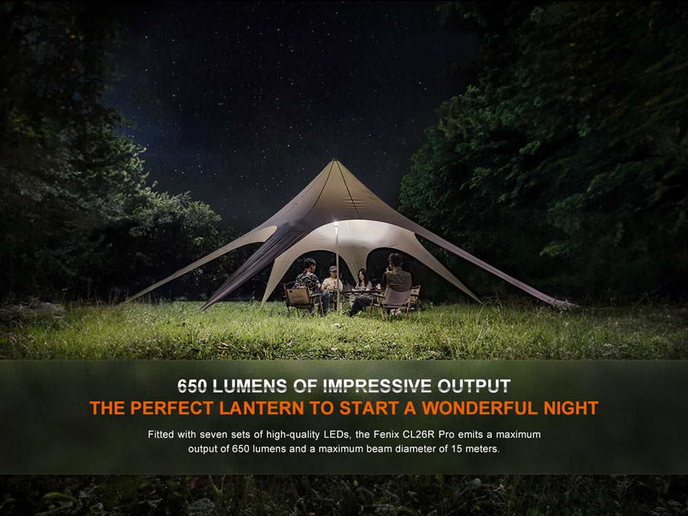 Fenix CL26R Pro 650 lumens Rechargeable Camping Lantern