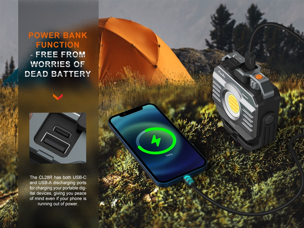 Fenix CL28R 2000 Lumen 2-in-1 Outdoor Lantern Work Light