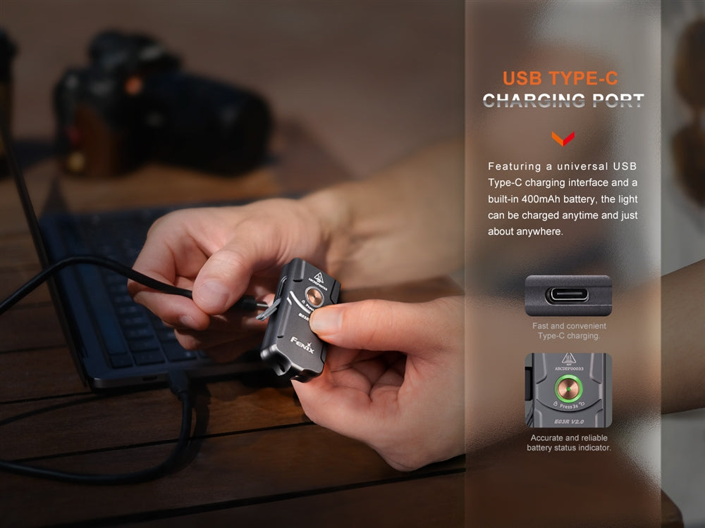 Fenix E03R V2.0 Lightweight Keychain Flashlight – Longhorn Tactical