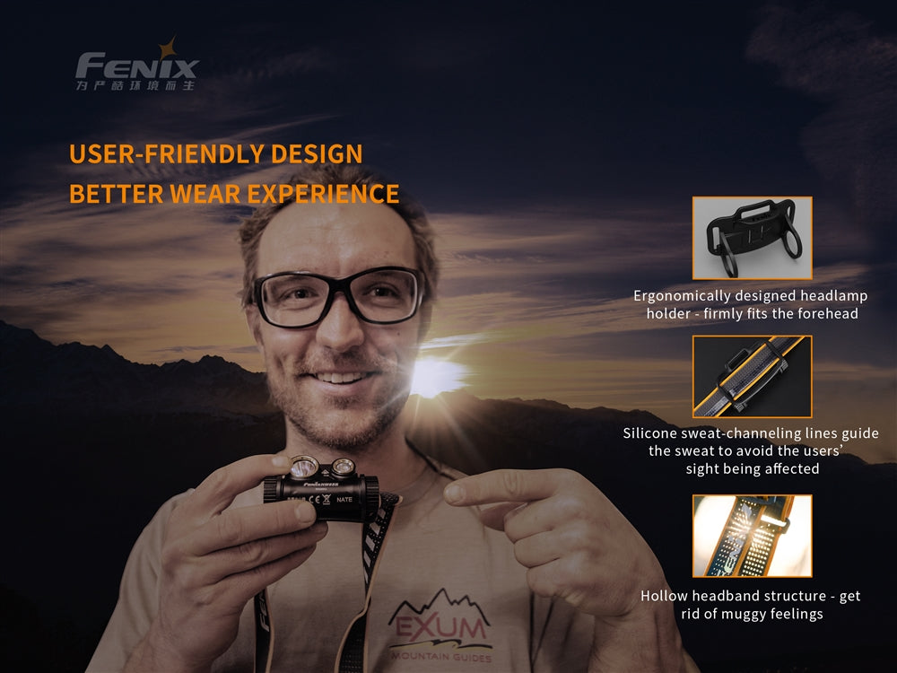 Fenix HM65R 1400 Lumen Spot and Flood light USB-C Rechargeable Headlamp