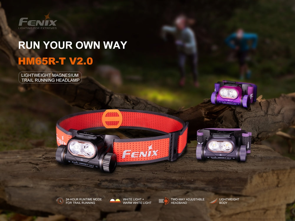 Fenix HM65R-T V2.0 1600 Lumen Rechargeable Trail Running Headlamp