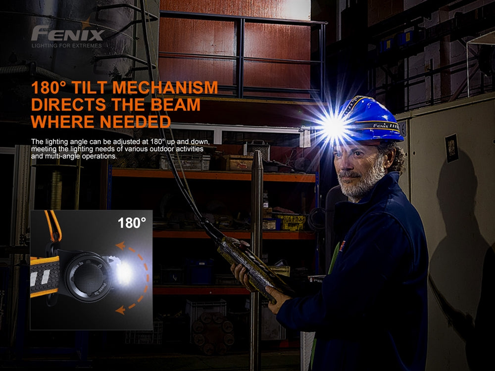 Fenix HM70R 1600 Lumen USB-C Rechargeable Headlamp