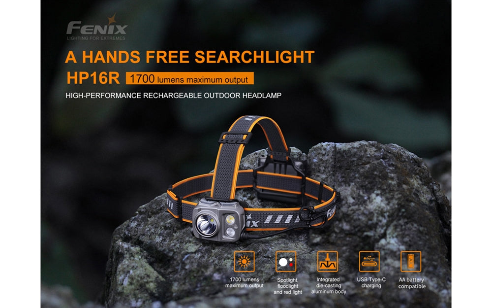 Fenix HP16R 1250 Lumen USB-C Rechargeable Headlamp