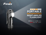 Fenix LD15R 500 Lumen Right-Angle White & Red LED Rechargeable Mini Flashlight