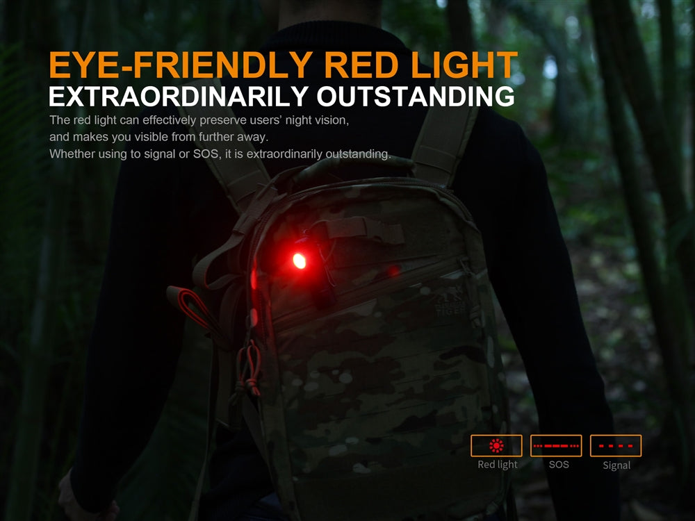 Fenix LD15R 500 Lumen Right-Angle White & Red LED Rechargeable Mini Flashlight