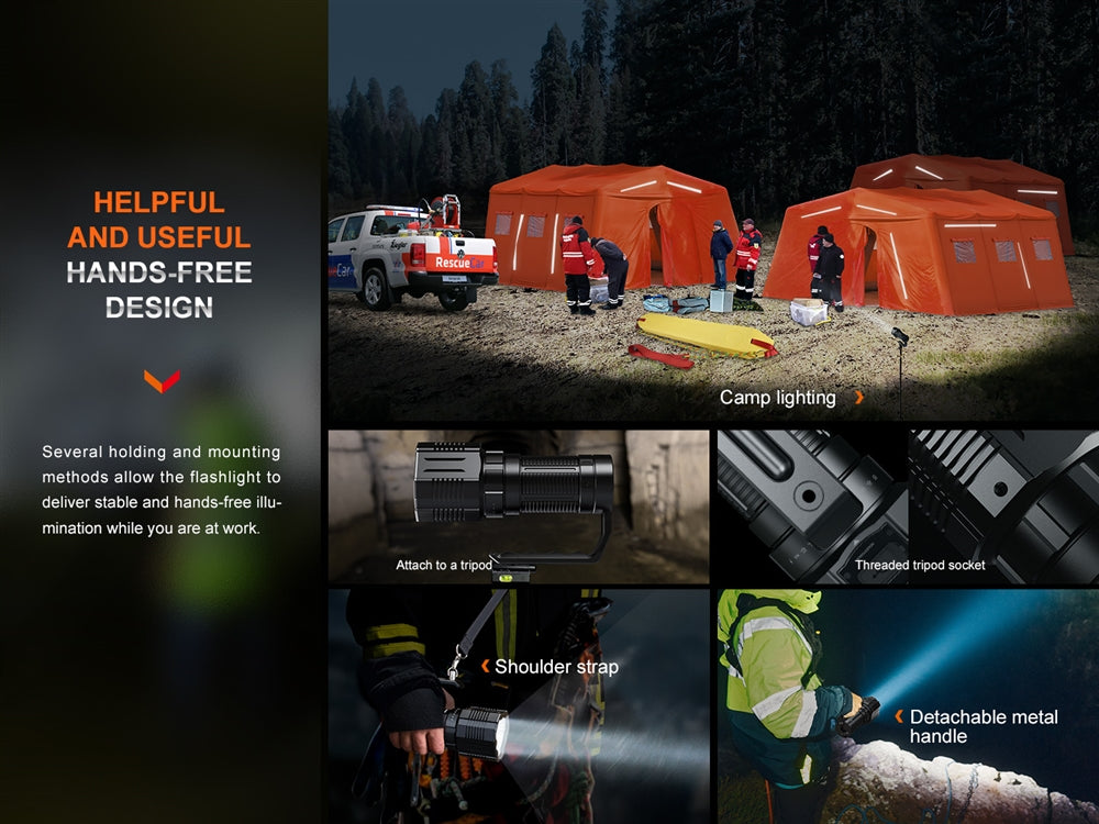Fenix LR60R 21,000 Lumen Long-Range Rechargeable Flashlight