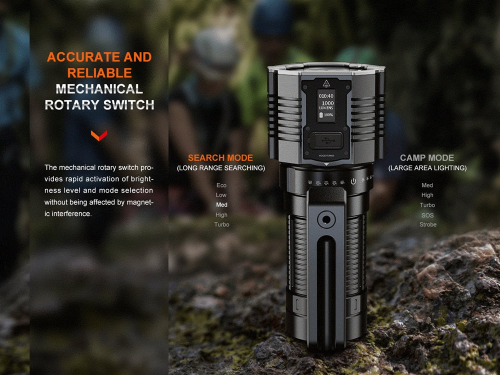 Fenix LR60R 21,000 Lumen Super Bright Long-Range Rechargeable Flashlight