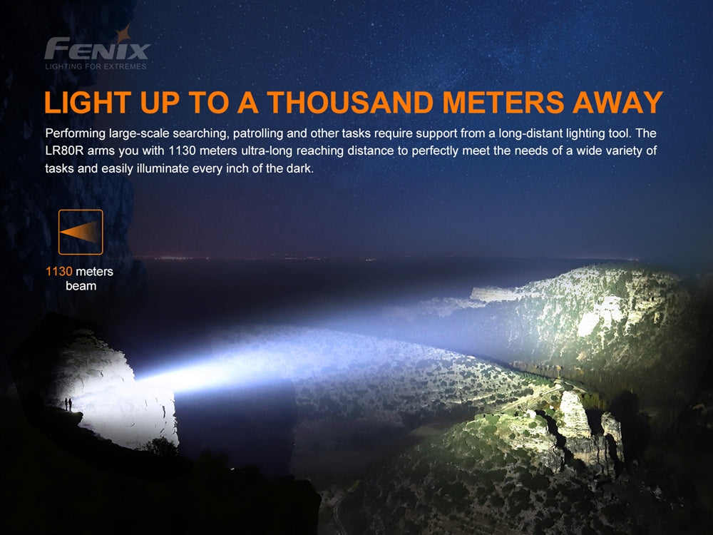 Fenix LR80R 18000 Lumen Super Bright Rechargeable Flashlight