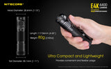 NITECORE E4K Next Generation 21700 Compact EDC Flashlight