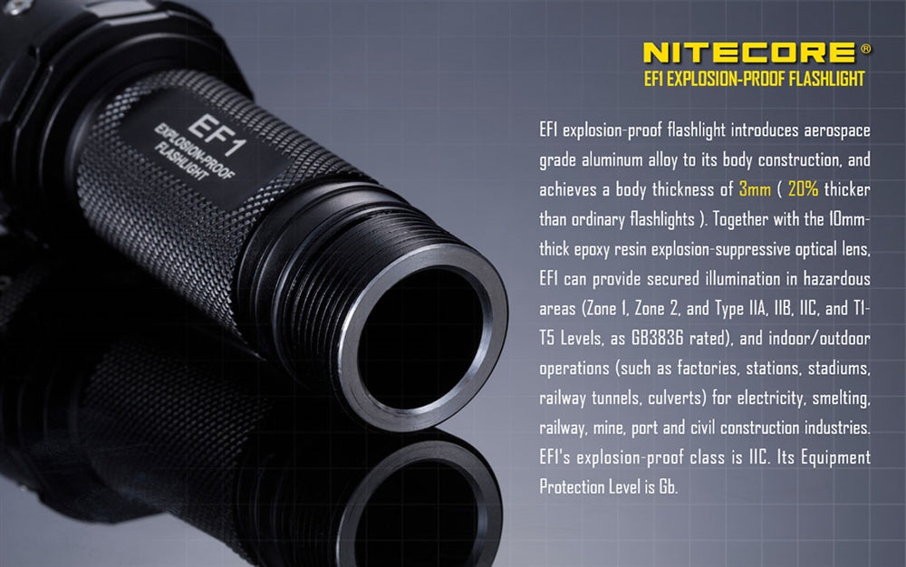 NITECORE EF1 Explosion-Proof LED Flashlight - 830 Lumen