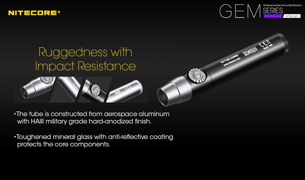 NITECORE GEM10UV Gem Identification Flashlight with UltraViolet LED