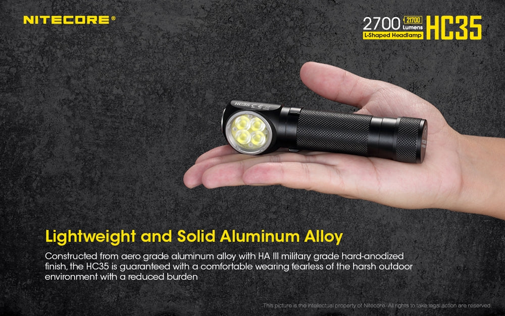 NITECORE HC35 2700 Lumen USB Rechargeable 21700 Headlamp