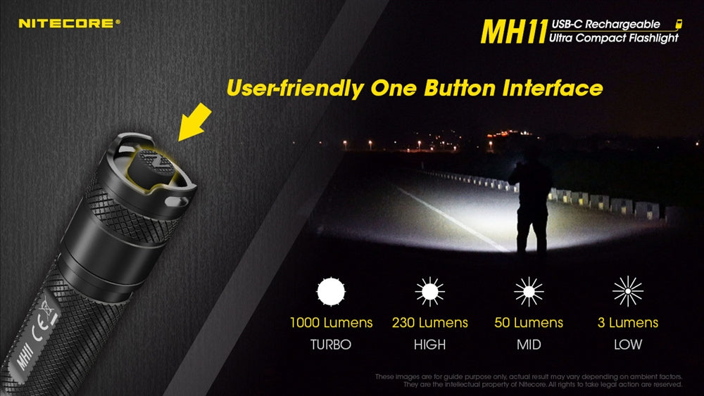 NITECORE MH11 1000 Lumen USB-C Rechargeable Flashlight