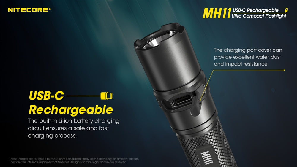 NITECORE MH11 1000 Lumen USB-C Rechargeable Flashlight