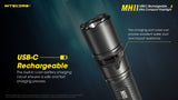 NITECORE MH11 1000 Lumen USB-C Rechargeable Flashlight