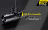 NITECORE MH12 v2 1200 Lumen USB-C Rechargeable Flashlight with 5000mAh Battery