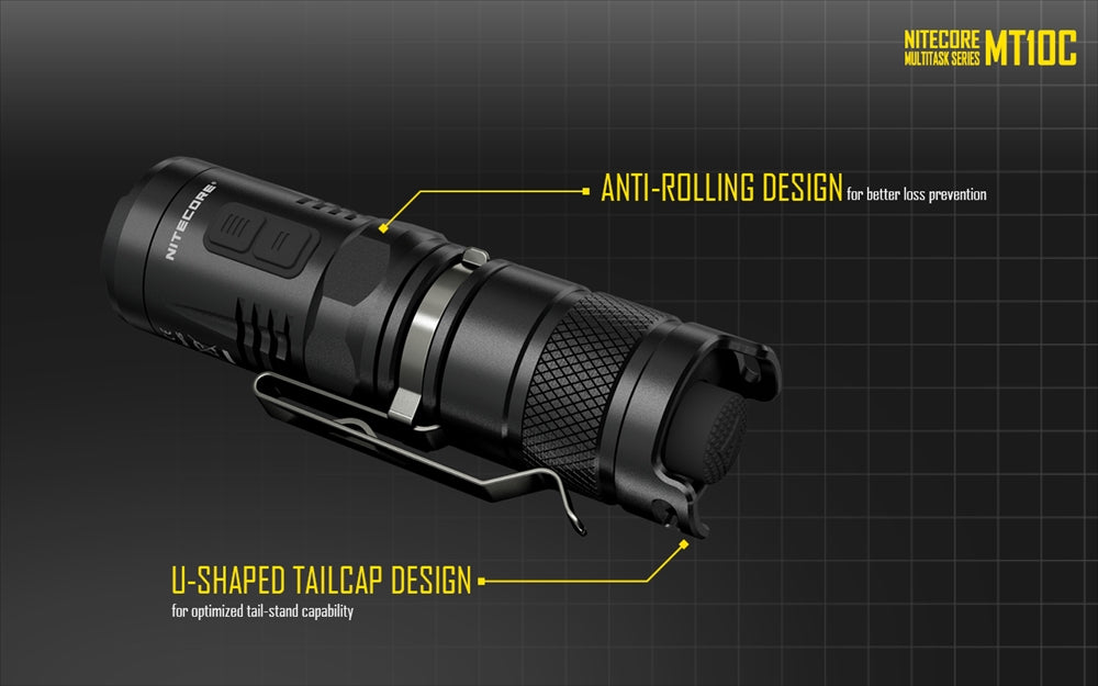 NITECORE MT10C 920 Lumen Multitask Tactical Flashlight with Red Light