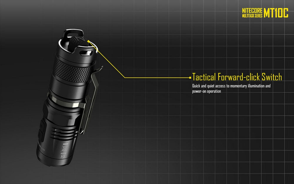 NITECORE MT10C 920 Lumen Multitask Tactical Flashlight with Red Light