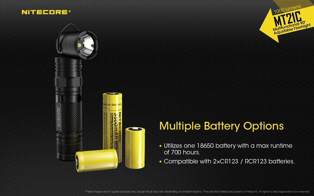 NITECORE MT21C 1000 Lumen Multitask 90 Degree Adjustable Flashlight