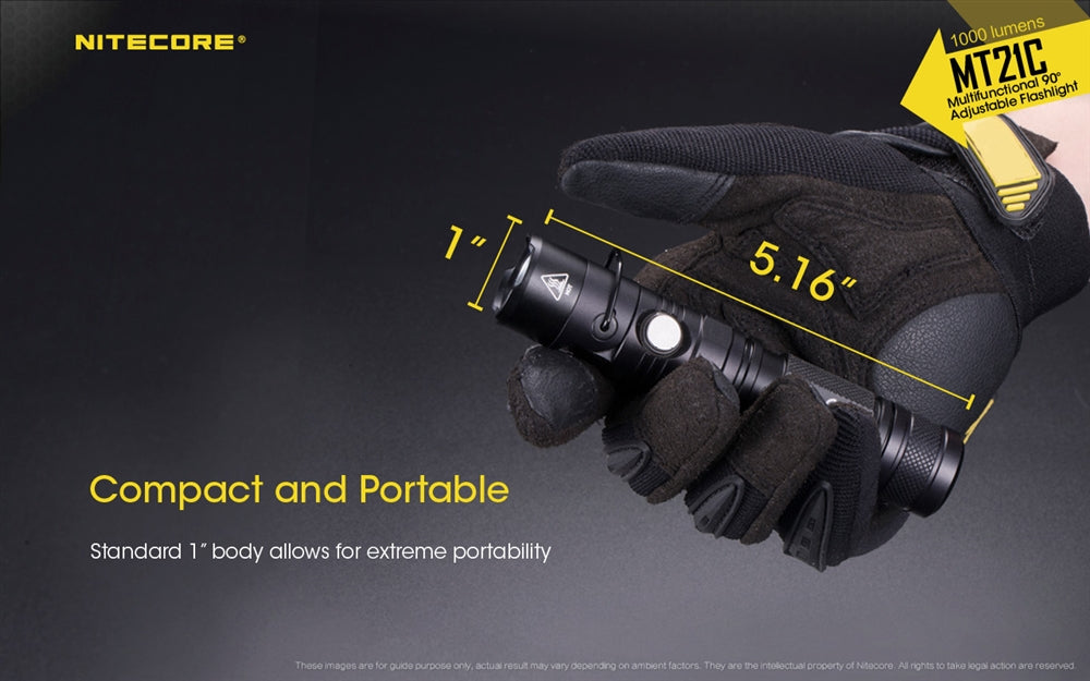 NITECORE MT21C 1000 Lumen Multitask 90 Degree Adjustable Flashlight