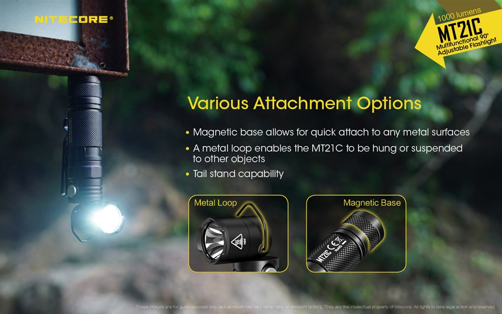 NITECORE MT21C 1000 Lumen Multitask 90 Degree Adjustable Flashlight