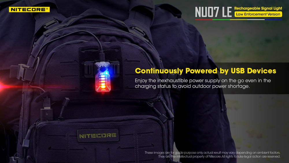 Nitecore NU07 LE 5-Color Signal Light for Helmet or Molle