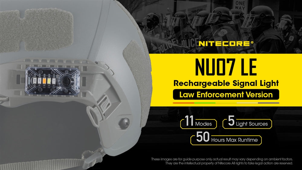 Nitecore NU07 LE 5-Color Signal Light for Helmet or Molle