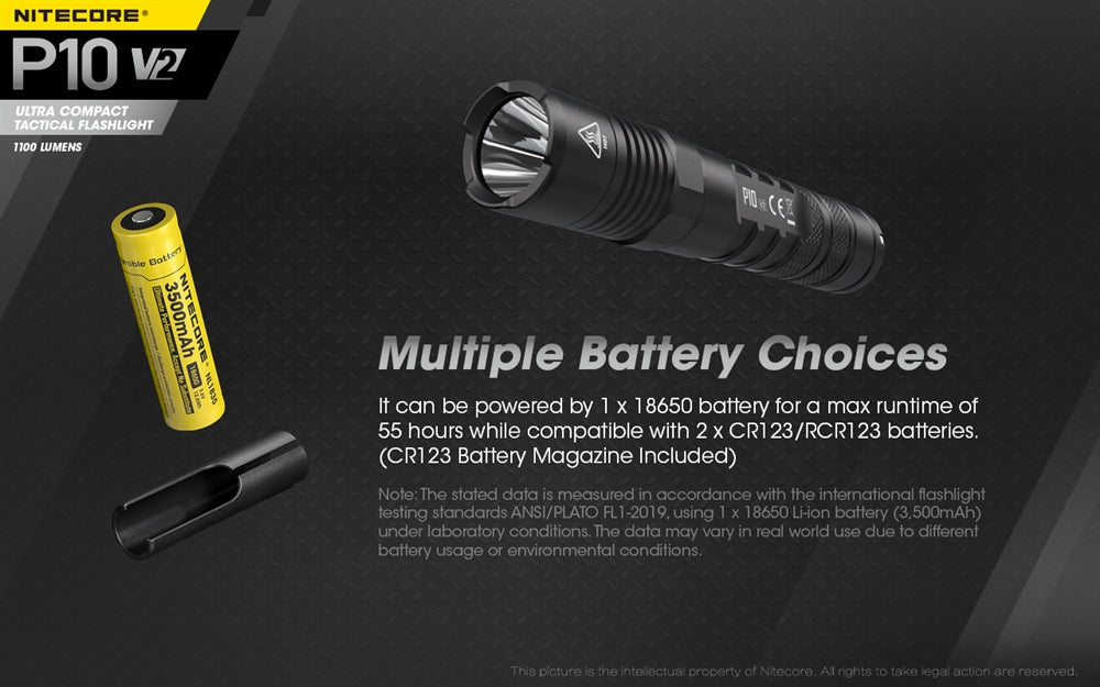 NITECORE P10 v2 1100 Lumen Compact Flashlight