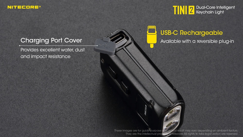 Nitecore TINI 2 500 Lumen Rechargeable Keychain Flashlight