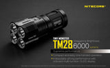 Nitecore TM28 6000 Lumen Tiny Monster LED Flashlight with 4x 3100mAh IMR18650