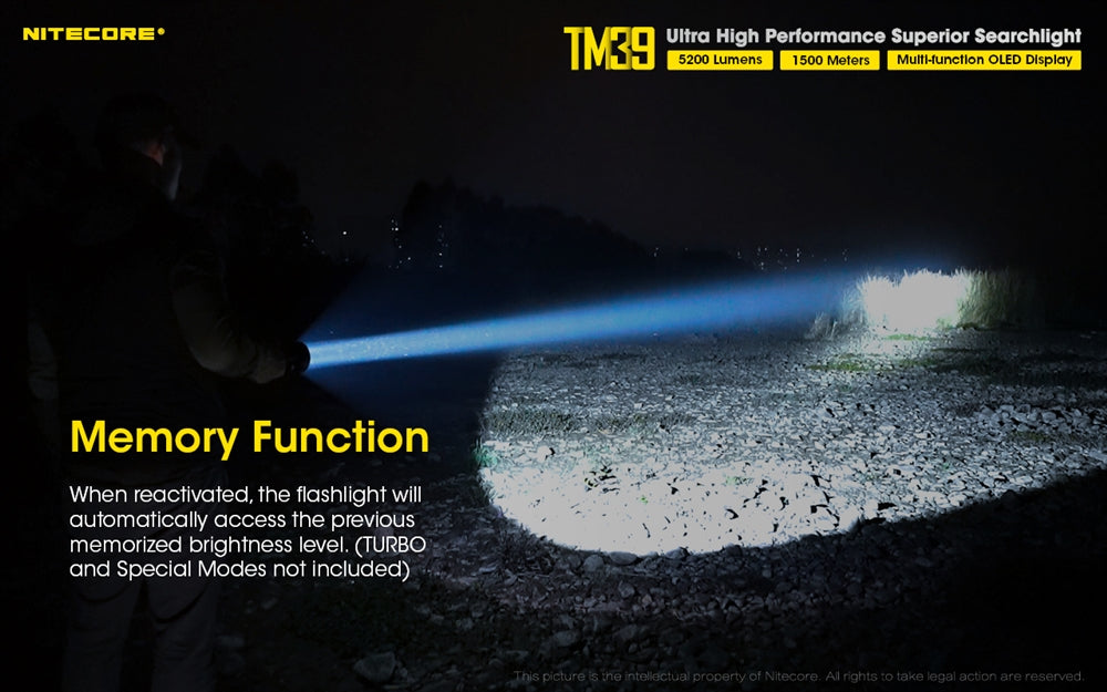 NITECORE TM39 5200 Lumen 1640 Yard Long Throw Flashlight