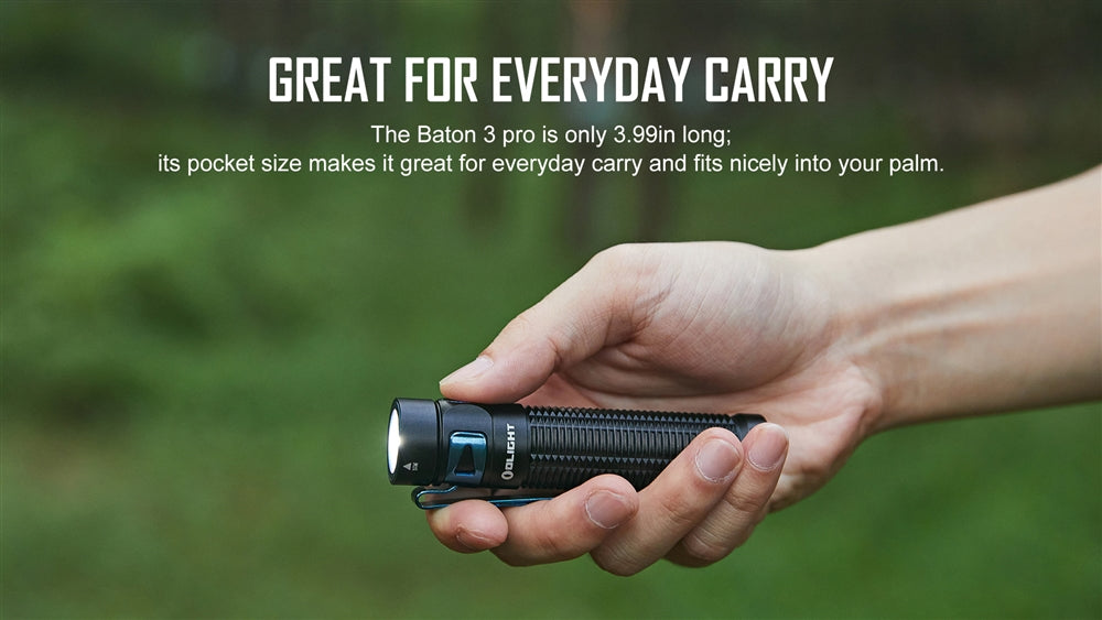 Baton 3 Pro 1500 Lumens Rechargeable EDC Flashlight – Longhorn