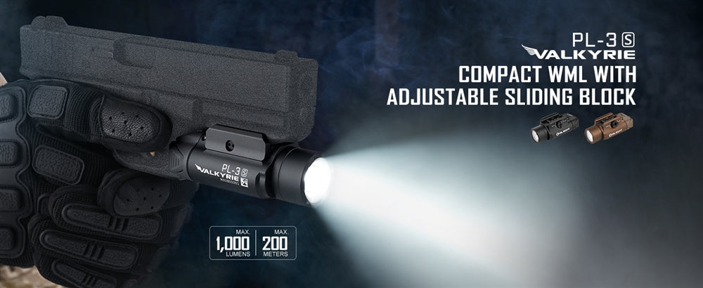 Olight PL-3S Valkyrie 1000 Lumen Mountable Tactical Flashlight