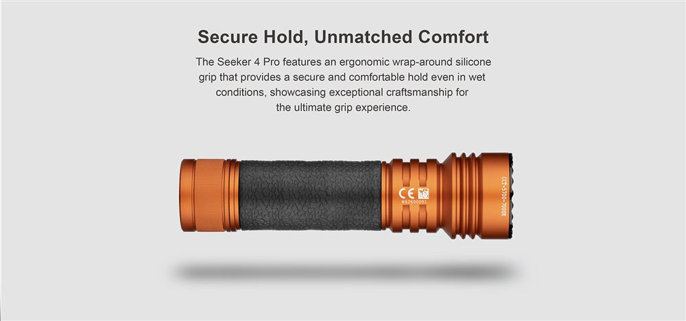 Olight Seeker 4 Pro 4600 lumen USB-C Rechargeable flashlight