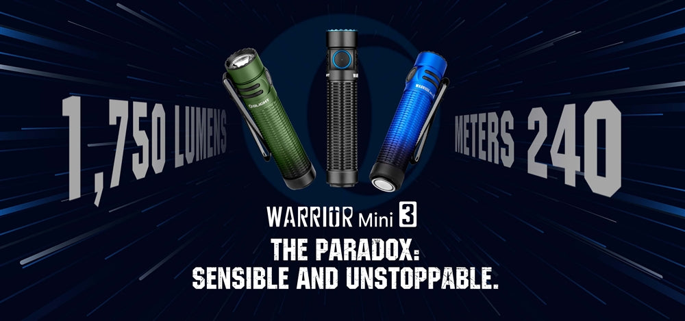 Olight Warrior Mini 3 1750 Lumen Rechargeable EDC Flashlight