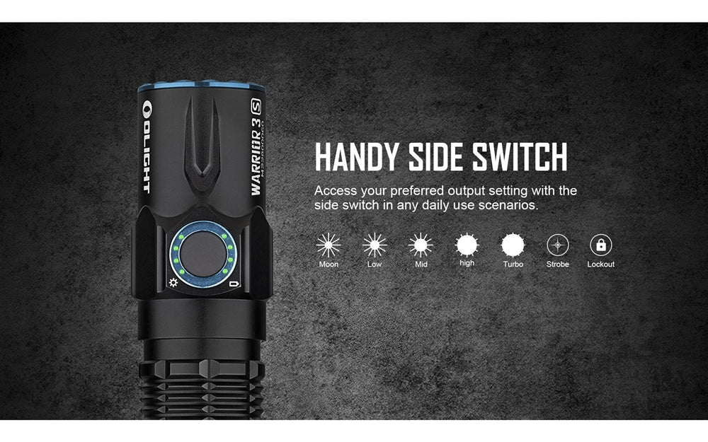 Olight Warrior 3S 2300 Lumen Rechargeable Tactical Flashlight