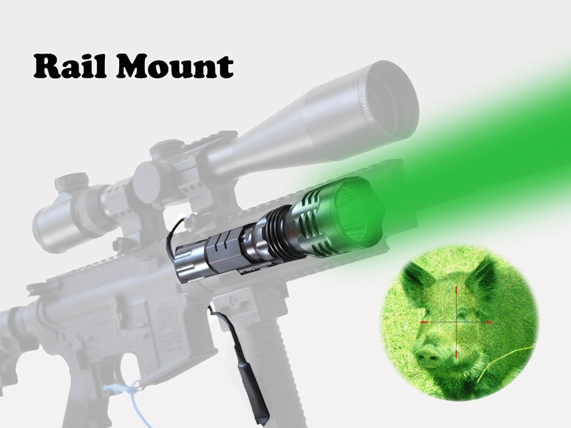 Orion H25-G 200 Yard Rechargeable Green LED Hog Hunting Light with Mounting Kit