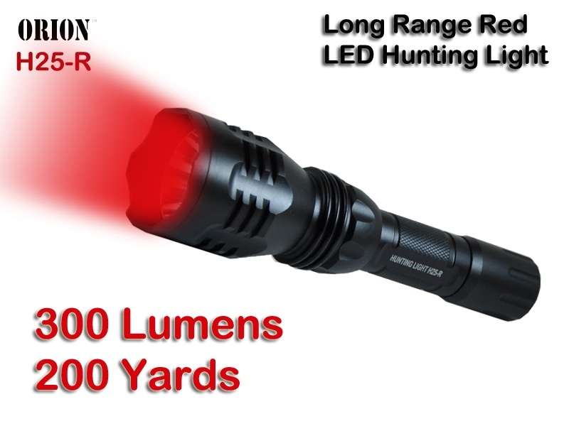 Orion H25 200 Yard Rechargeable Green or Red LED Hog Hunting Light with Mounting Kit