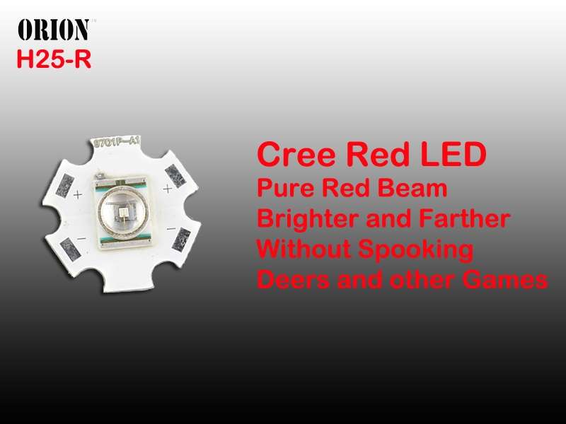 Orion H25 200 Yard Rechargeable Green or Red LED Hog Hunting Light with Mounting Kit