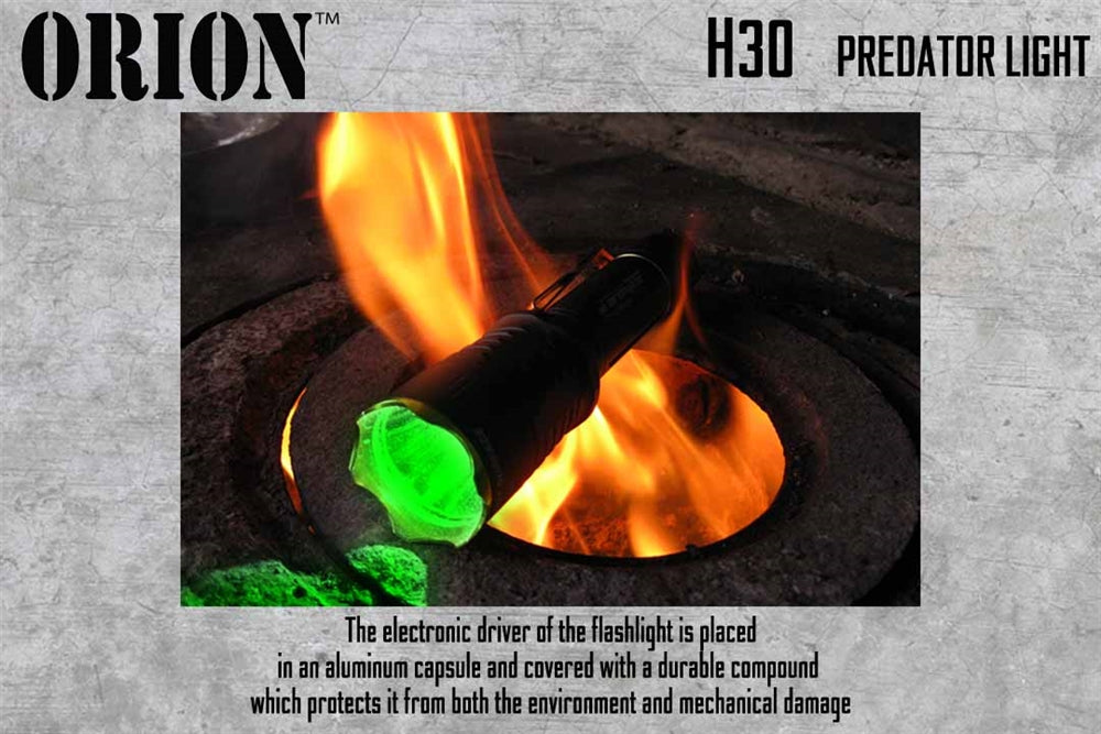 Orion Predator H30 Green or Red 300 Lumen LED Hog Coyote Fox Professional Hunting Light: Premium Kit